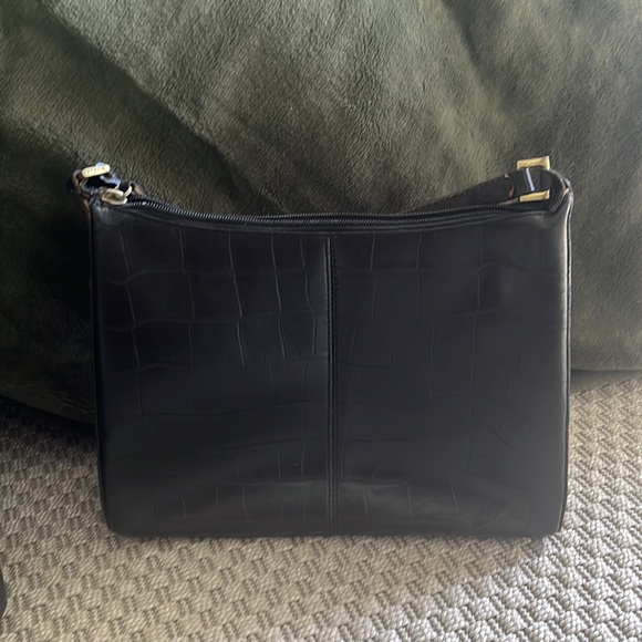 Vintage Fossil Croc Leather Handbag - Picture 2 of 6